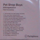 Further Listening Introspective - CD-R: 2001 UK (PSB Partnership; n/a) [studio promo; only w/tracks later issued on disc 2]